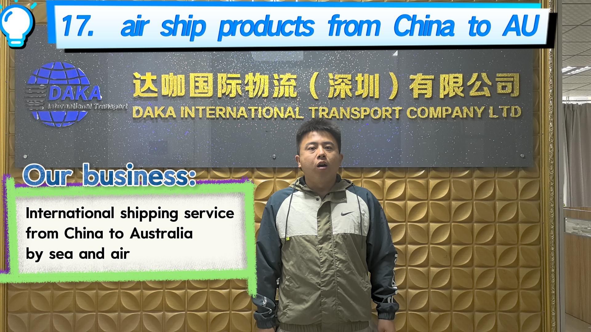 Air ship products from China to AU